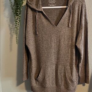 Torrid Super Soft V-Neck Sweater with Hood Torrid Hoodie